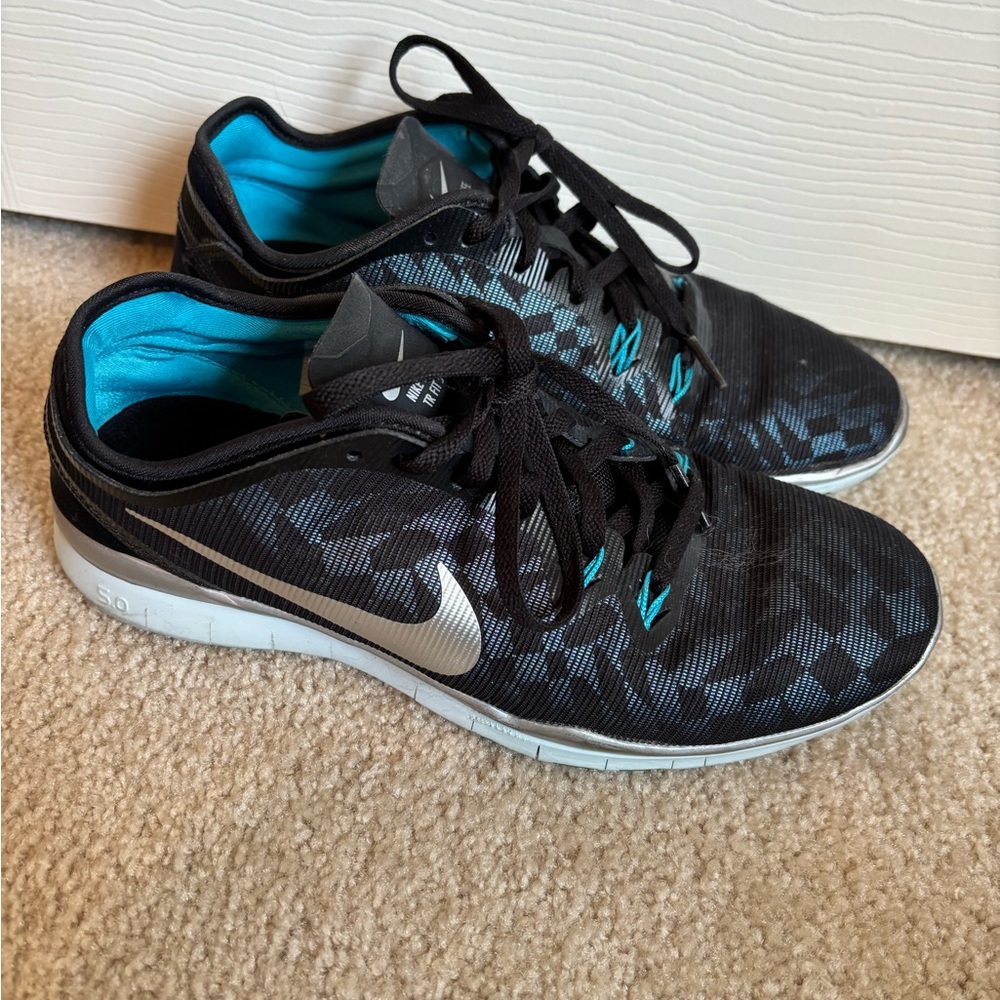 Nike Black and Blue Athletic Sneakers